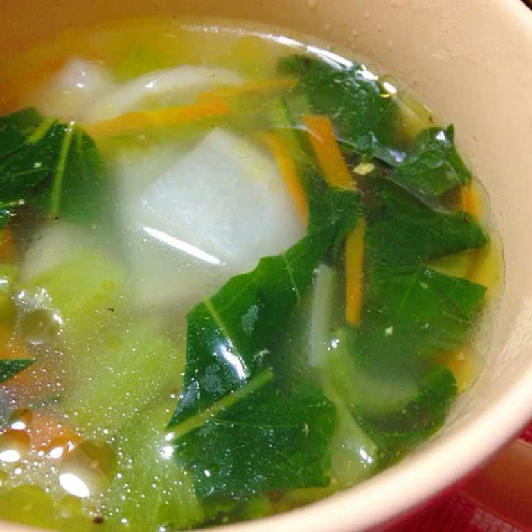 かぶと小松菜の中華スープ
