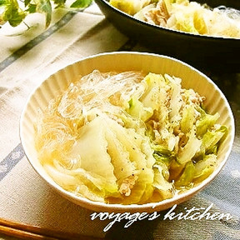 黒胡椒たっぷりで 白菜と豚肉の重ね煮
