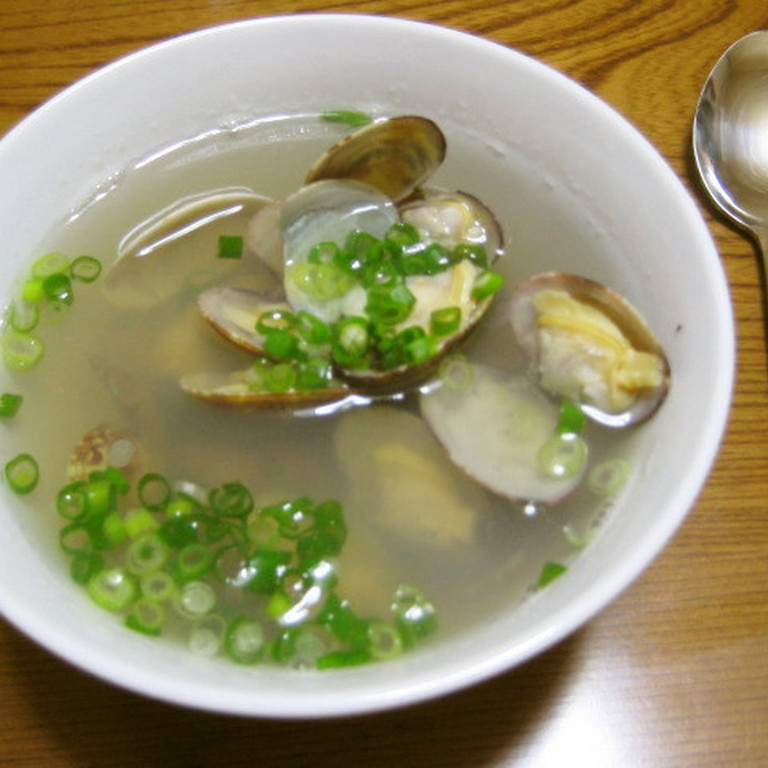 韓国風あさりスープ