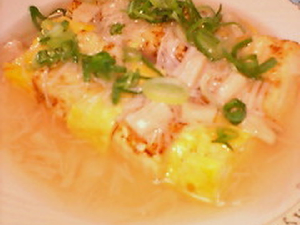 卵と豆腐のホタテあんかけ