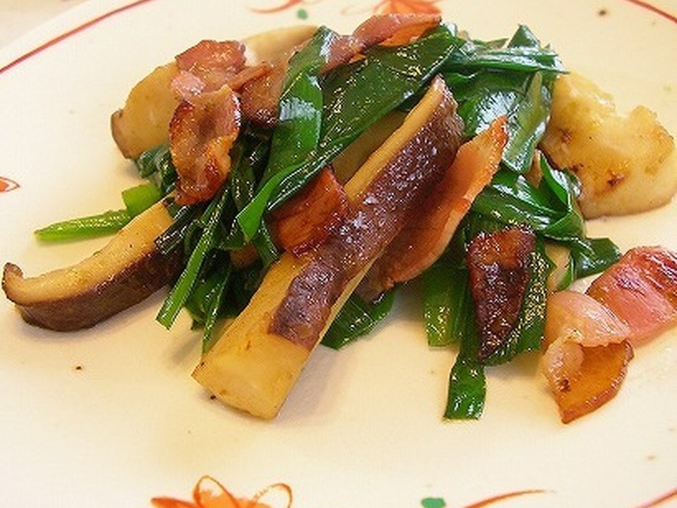 ニラの柚子胡椒炒め