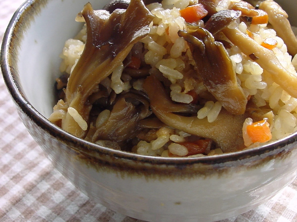 鶏肉ときのこの混ぜごはん