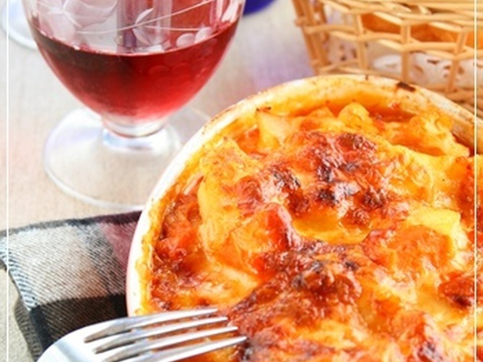 簡単  野菜とキムチのチーズ焼き