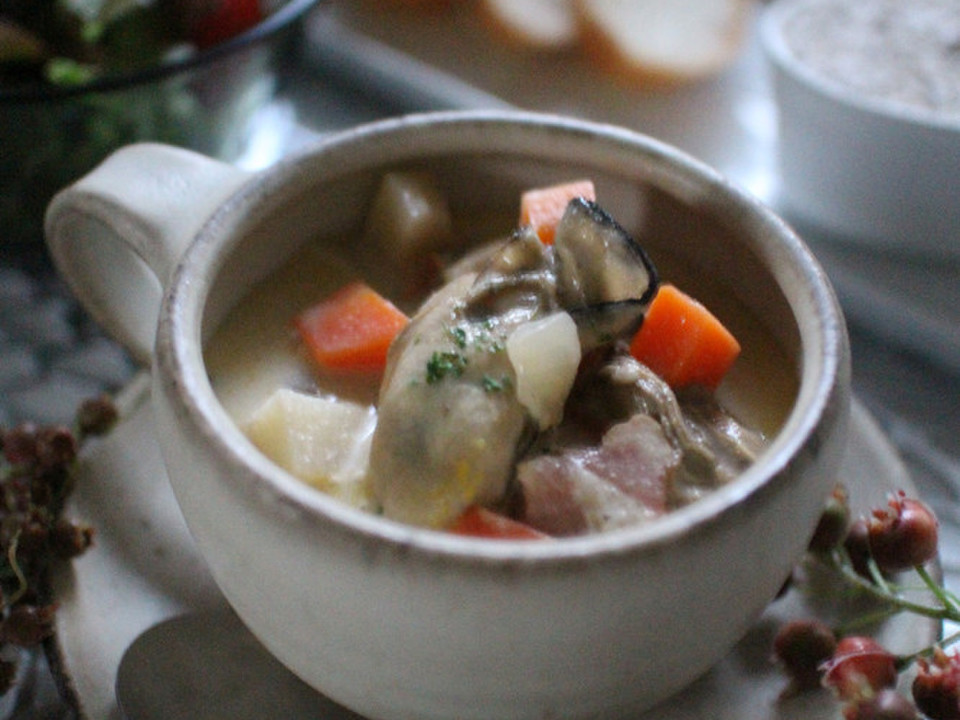 牡蠣のチャウダー