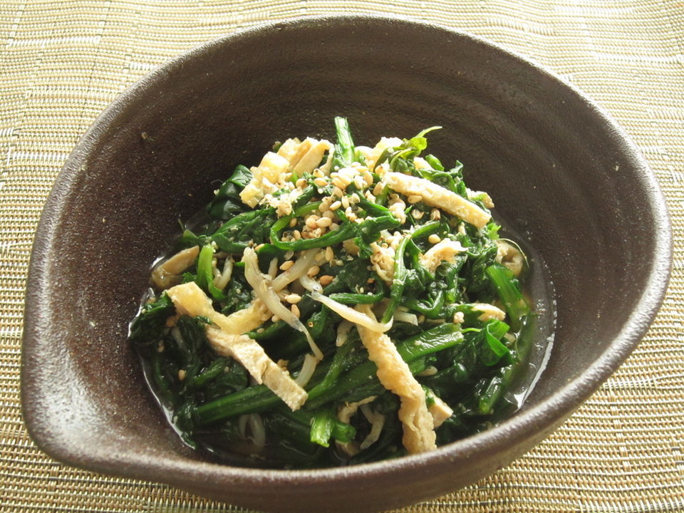 春菊とほうれん草のおひたし