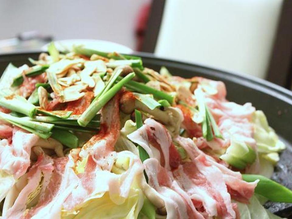 ホットプレートで 鉄板鍋