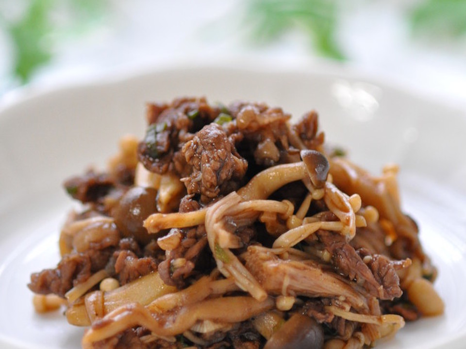 きのこと牛肉の佃煮