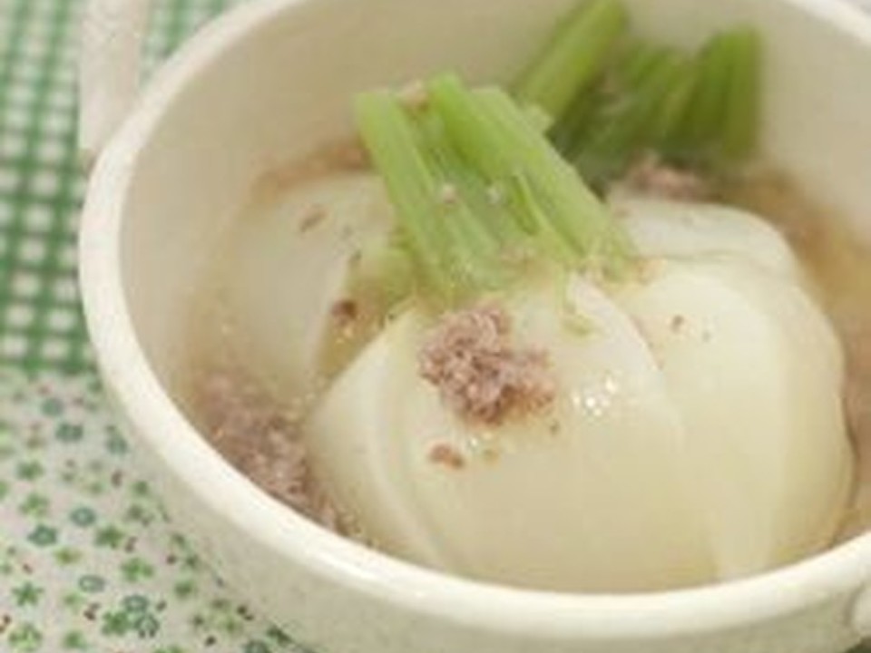 カブとひき肉のコトコト煮 柚子胡椒風味