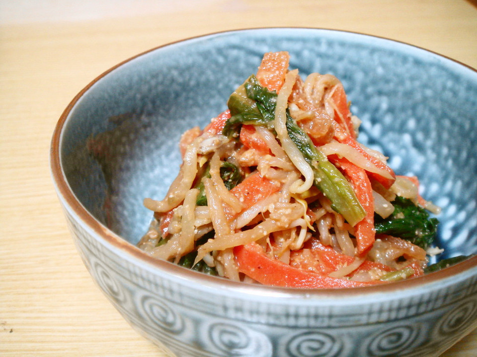 ３色野菜の酢味噌和え