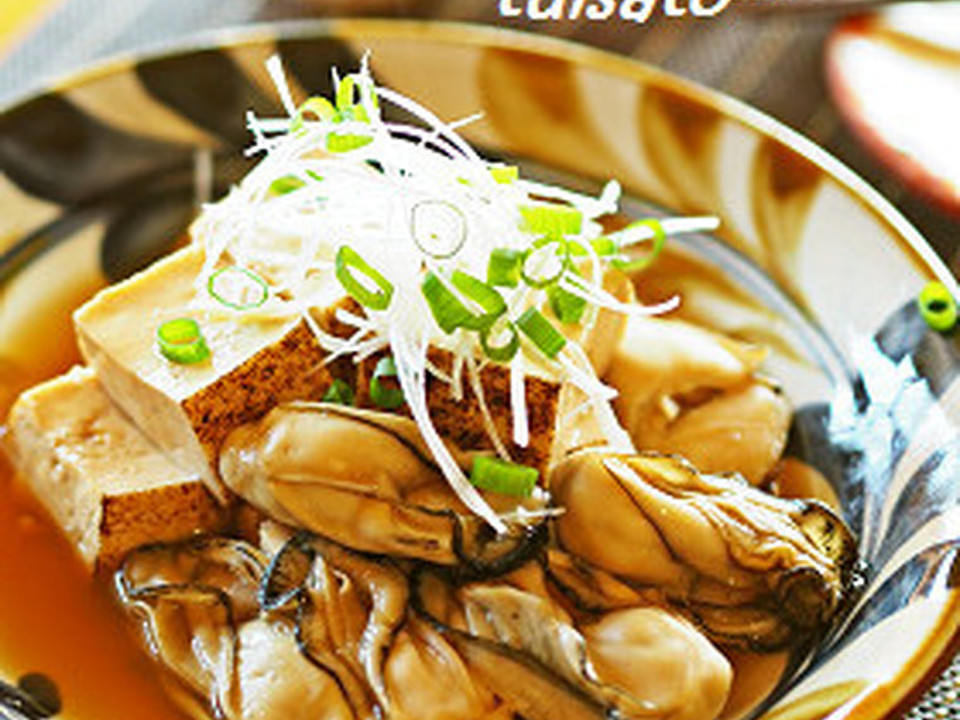 カキと焼き豆腐の炊いたん
