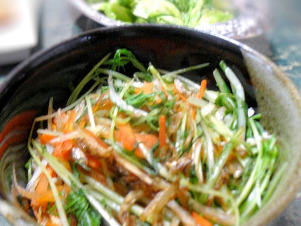 水菜とちりめんじゃこの炒めもの