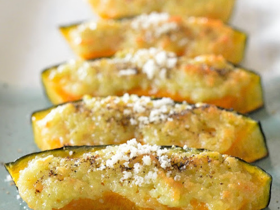 かぼちゃのガーリックマヨ焼き 山椒風味