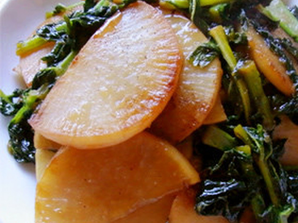 スピード料理 かぶの生姜焼き