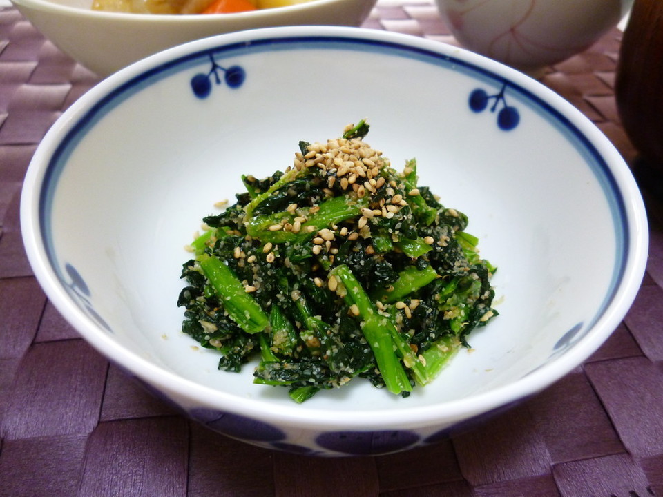 小松菜の胡麻和え