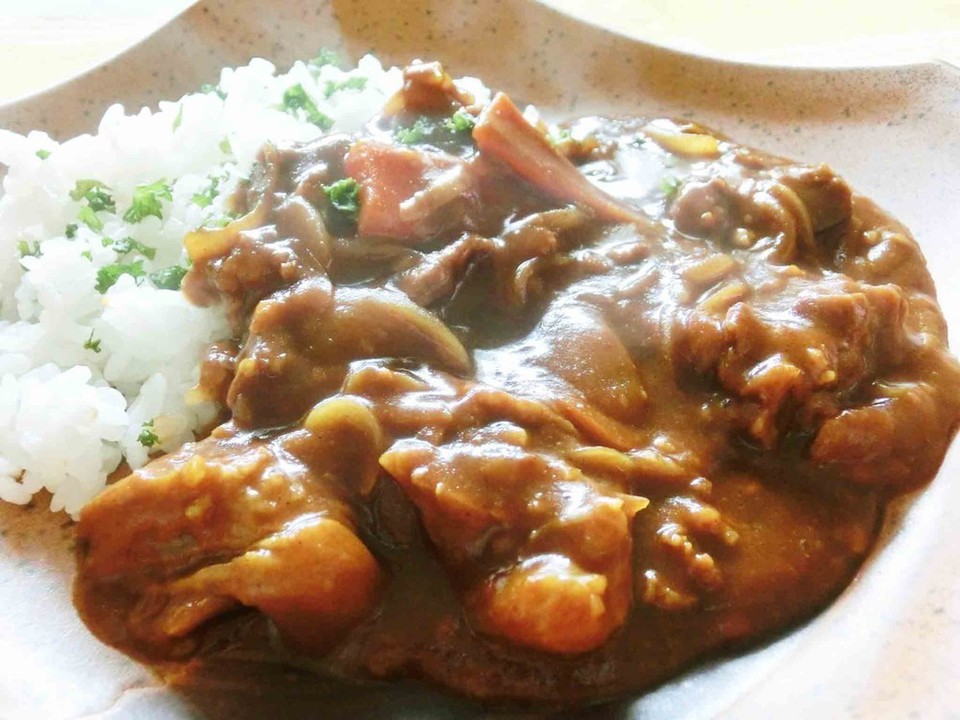圧力鍋で 牛すじカレー