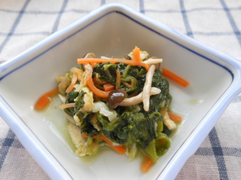 ほうれん草と揚げの酢の物