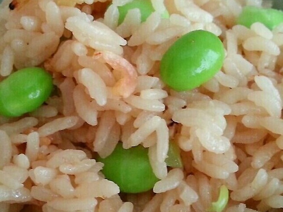 枝豆と干しえびの炊き込みごはん