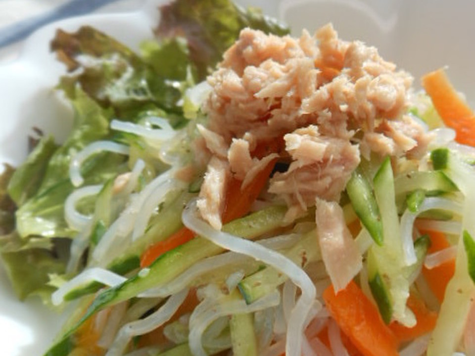 手作りドレッシングの春雨サラダ