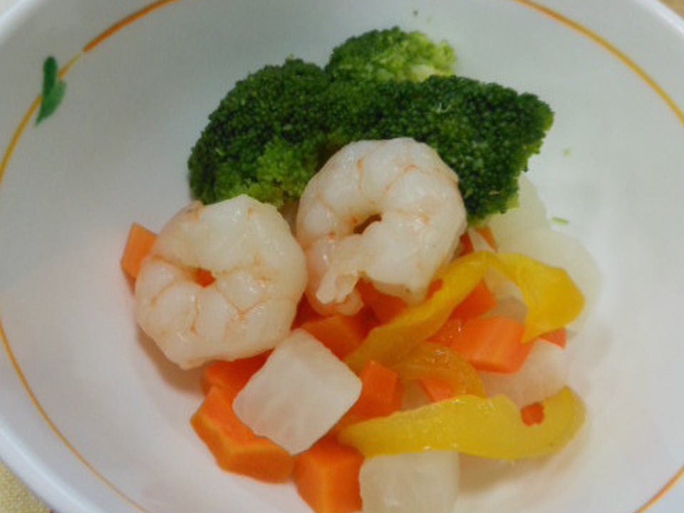 エビとボイル野菜のサラダ