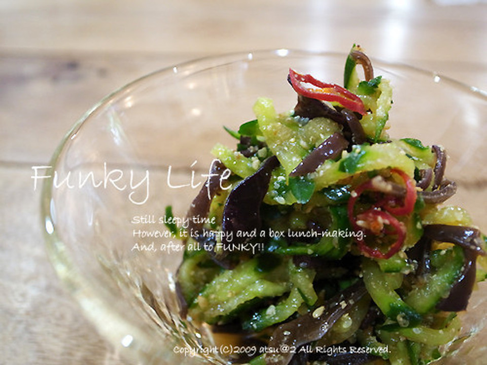 きゅうりときくらげの酢の物