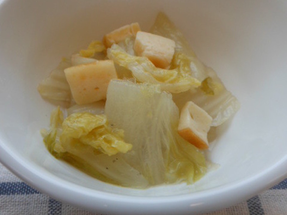 白菜と梅焼の蒸し煮