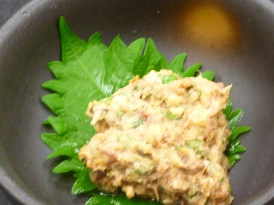 鯖缶のなめろう