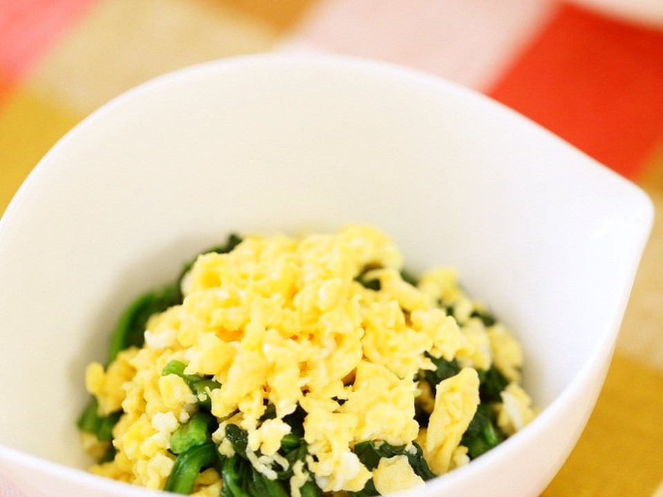 ほうれん草エッグソテー