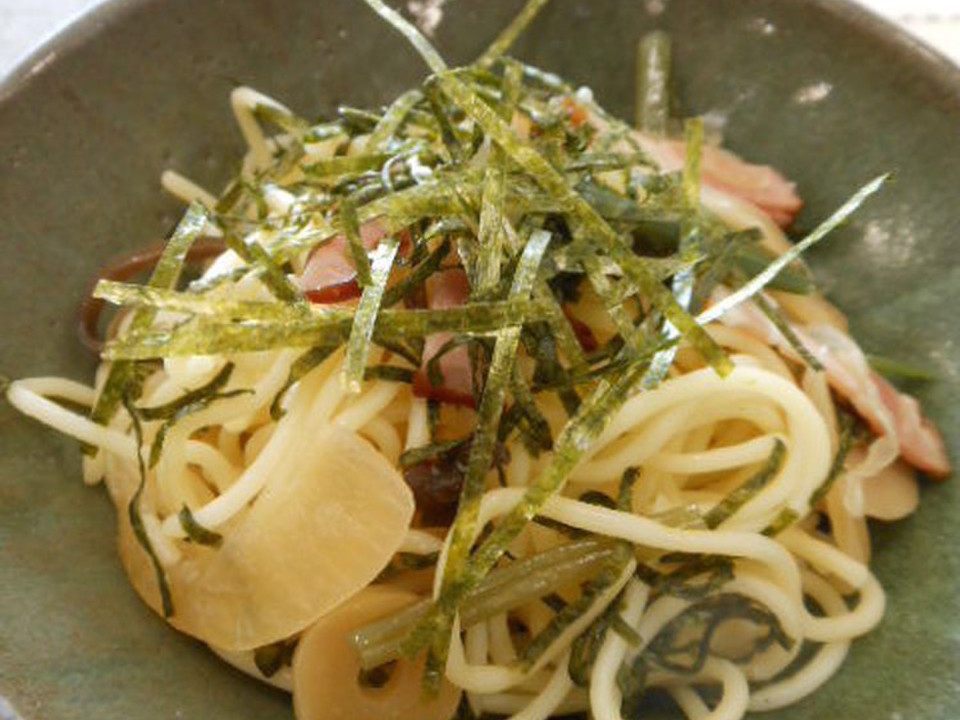 山菜和風スパゲティ