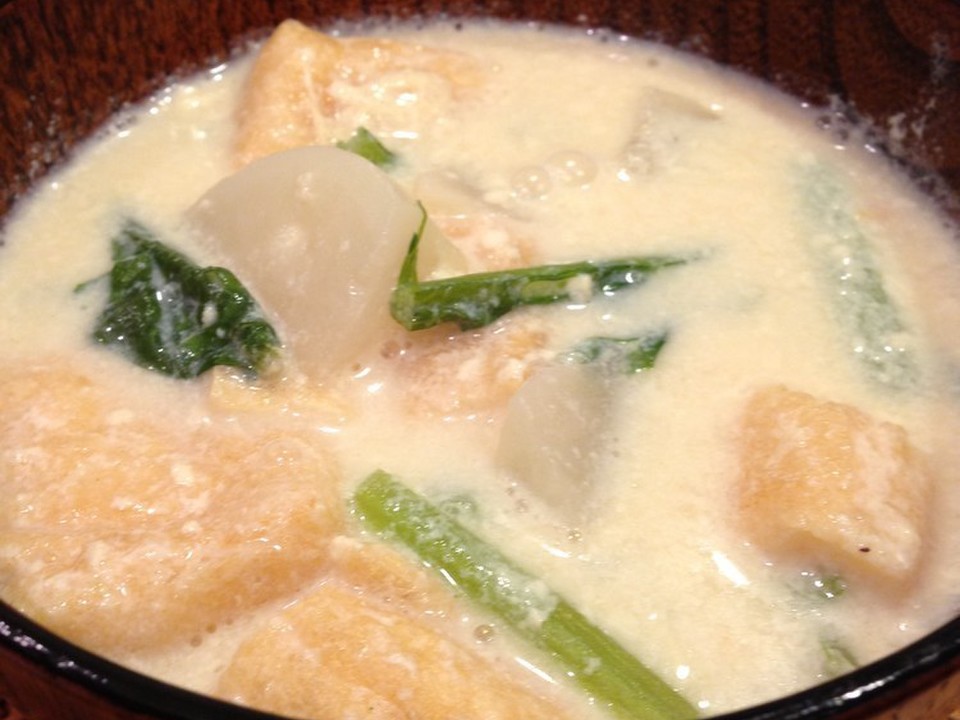 かぶの豆乳みそスープ