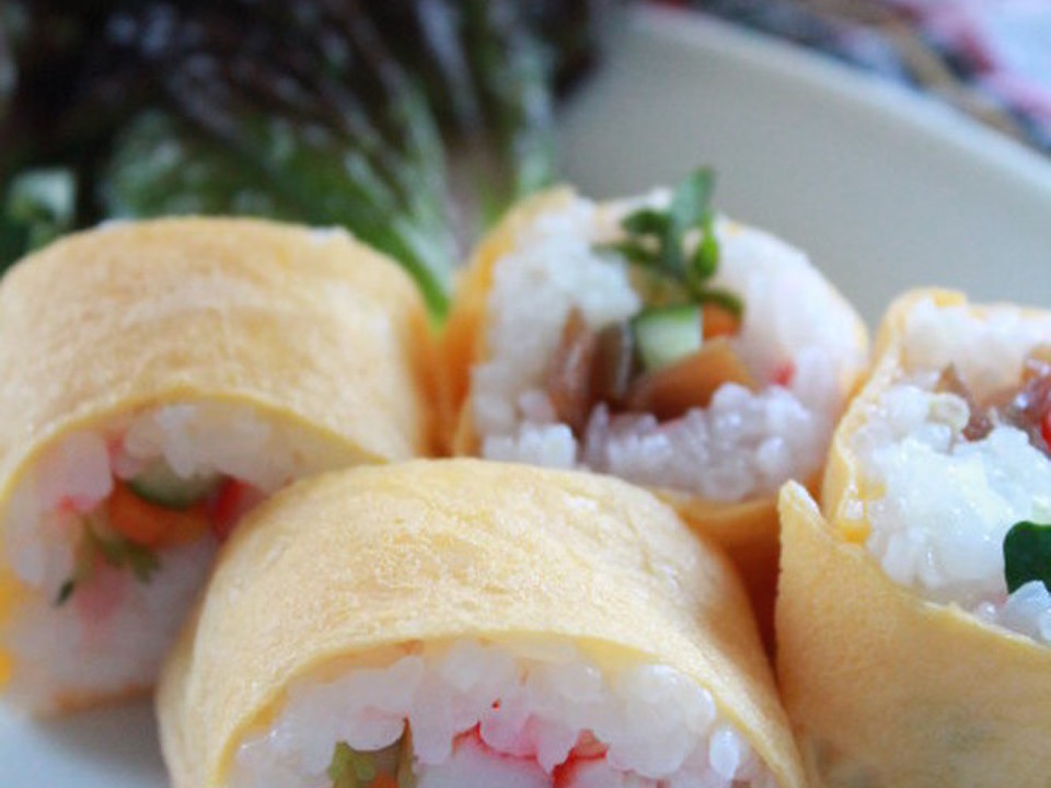 薄焼き卵で簡単太巻き