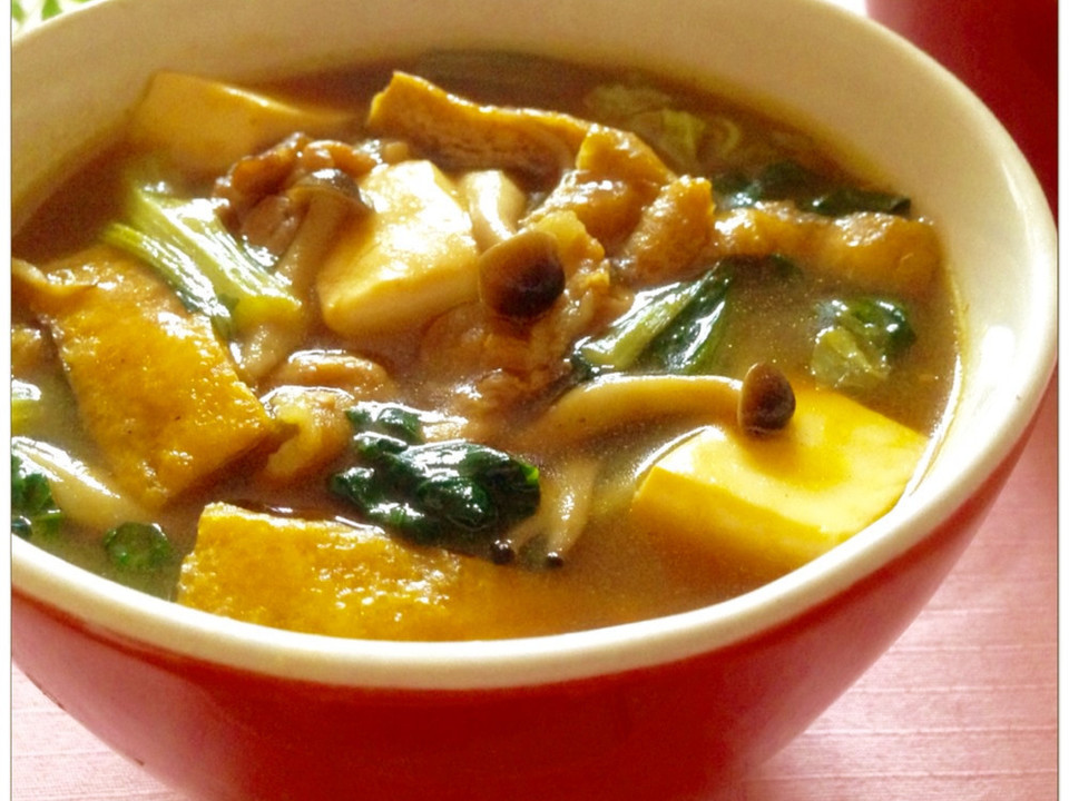 温かい生姜入り京風カレースープ