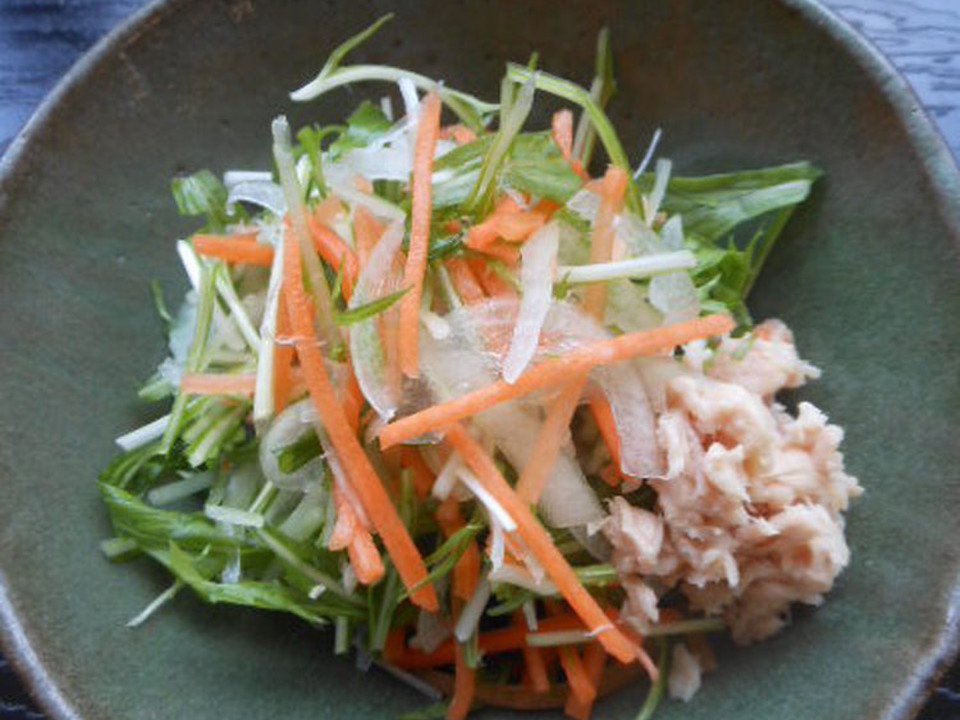 にんじんと水菜のサラダ