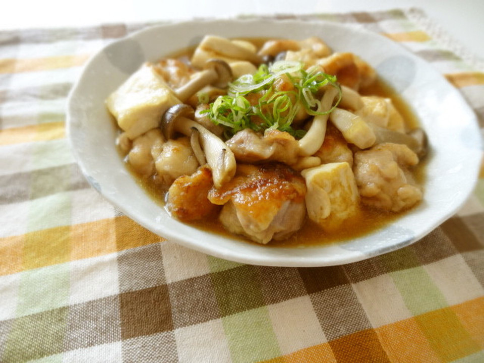 鶏肉と豆腐のしょうがあん煮