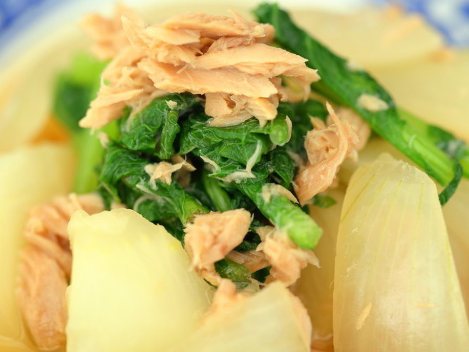 かぶと玉葱の甘辛ツナ煮