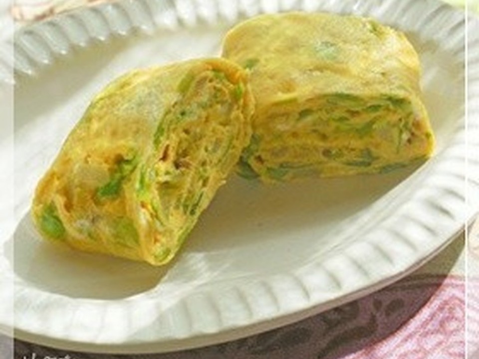 キャベツと玉ねぎのスパイシー卵焼き