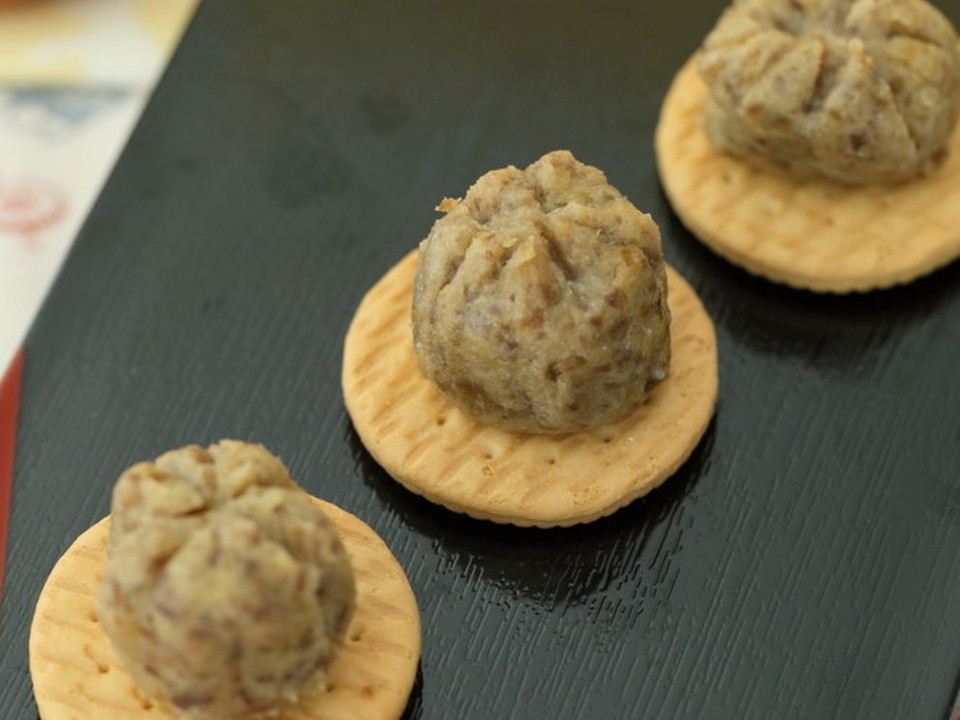 簡単❢甘栗で作る一口デザート栗きんとん