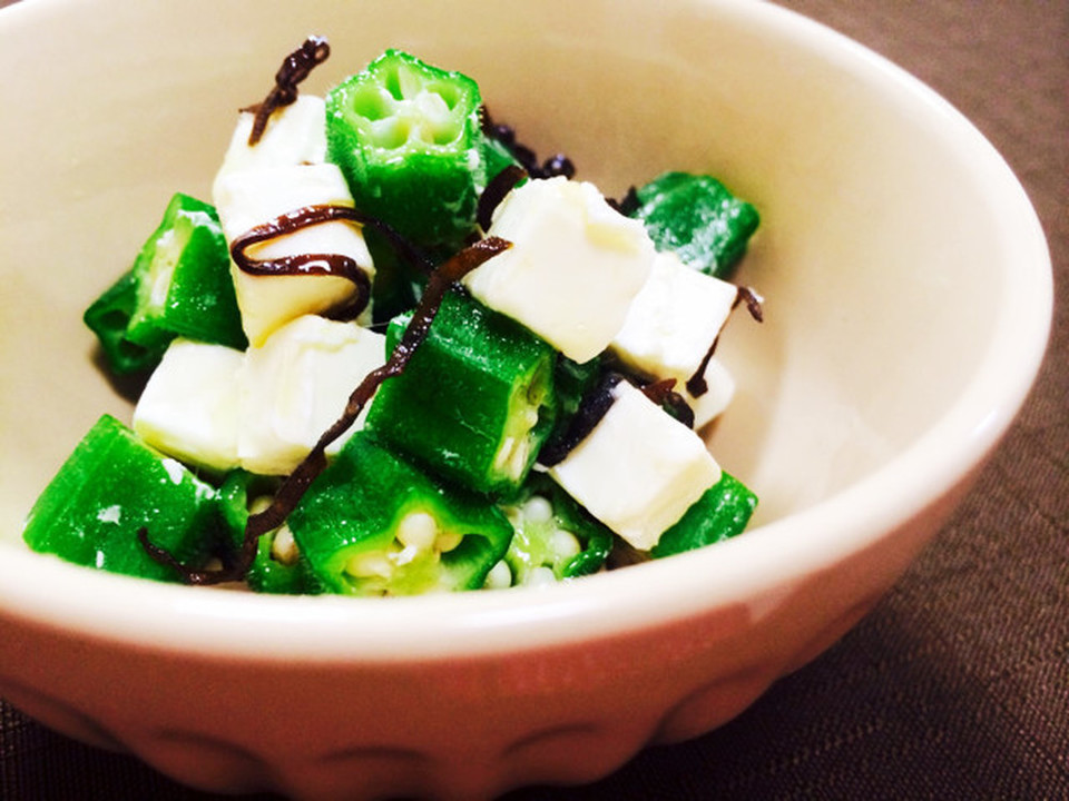 オクラのクリームチーズ和え