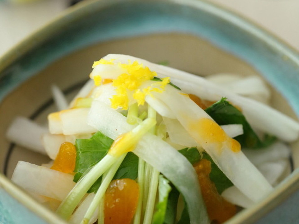 干し柿と三つ葉を入れた変わりなます