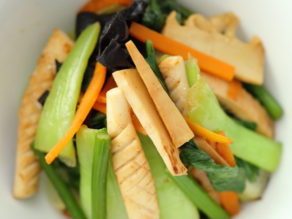 イカとお野菜の中華風ジンジャーソテー