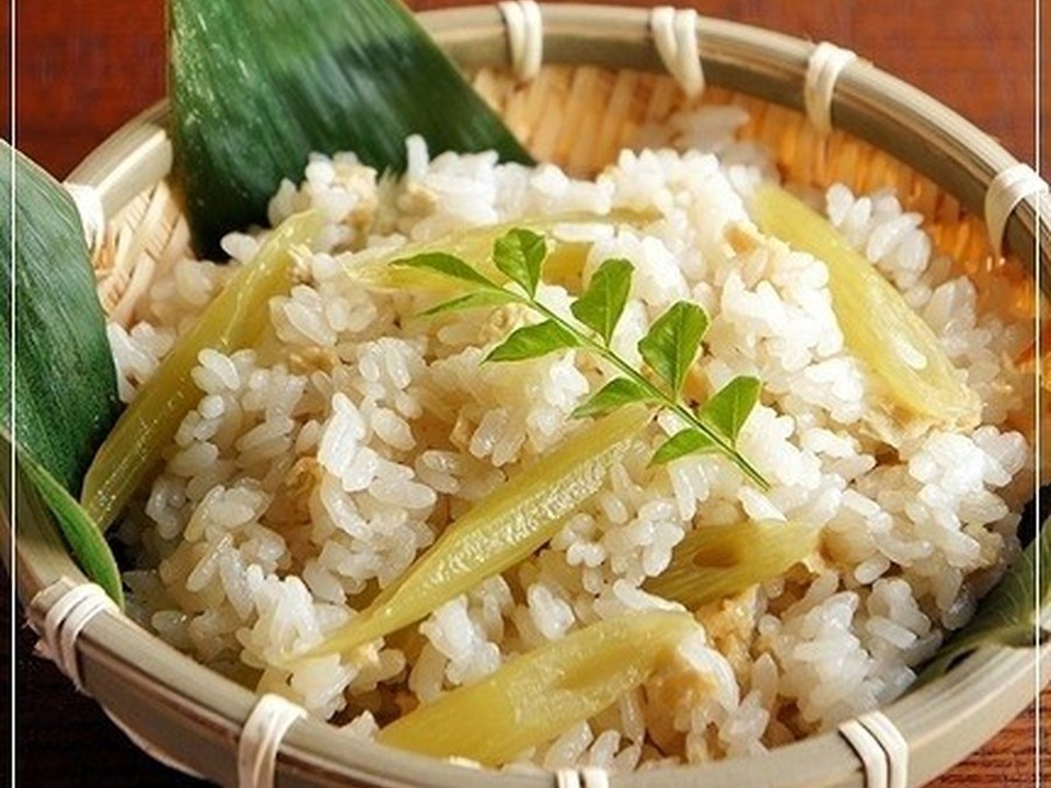 ふきの炊き込みご飯