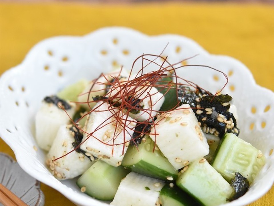 きゅうりと長芋の韓国風サラダ