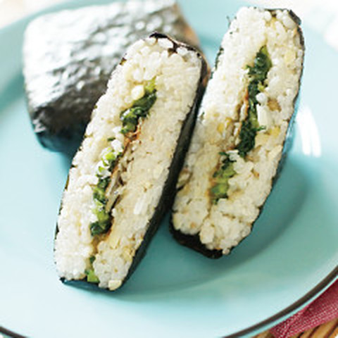 菜っ葉のお漬物でおにぎらず