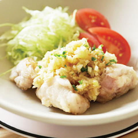 鶏肉とネギたっぷりの香味ダレ