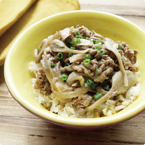 簡単 舞茸入り牛丼